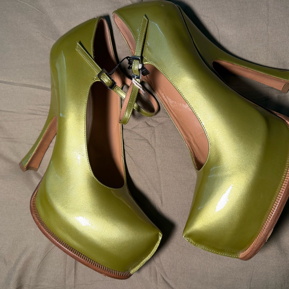 Maison Martin Margiela Lime Green Platform Heels